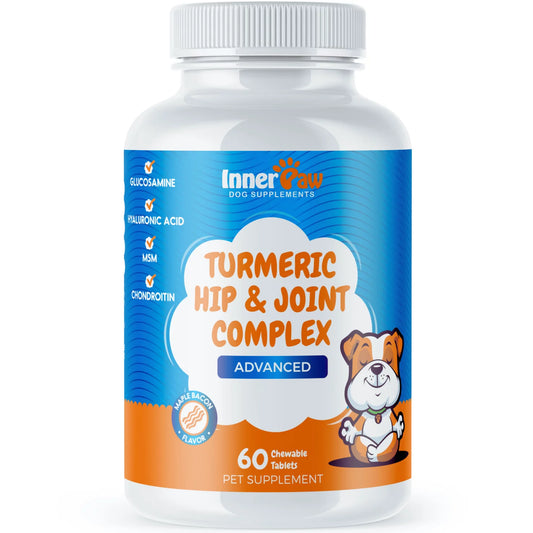 Turmeric Hip & Joint Chewable Tablets for Dogs - Maximum Strength - 60 count