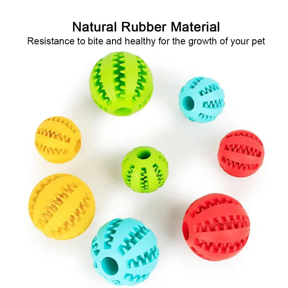 Durable Interactive Rubber Balls for Small & Large Dogs