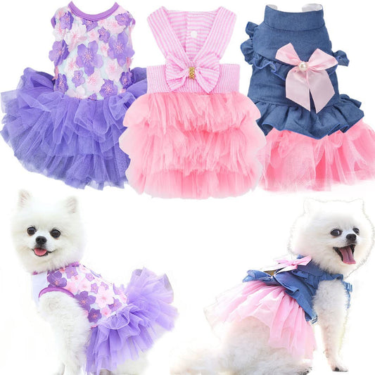 Set of 3 Dog Clothes For Small Dogs