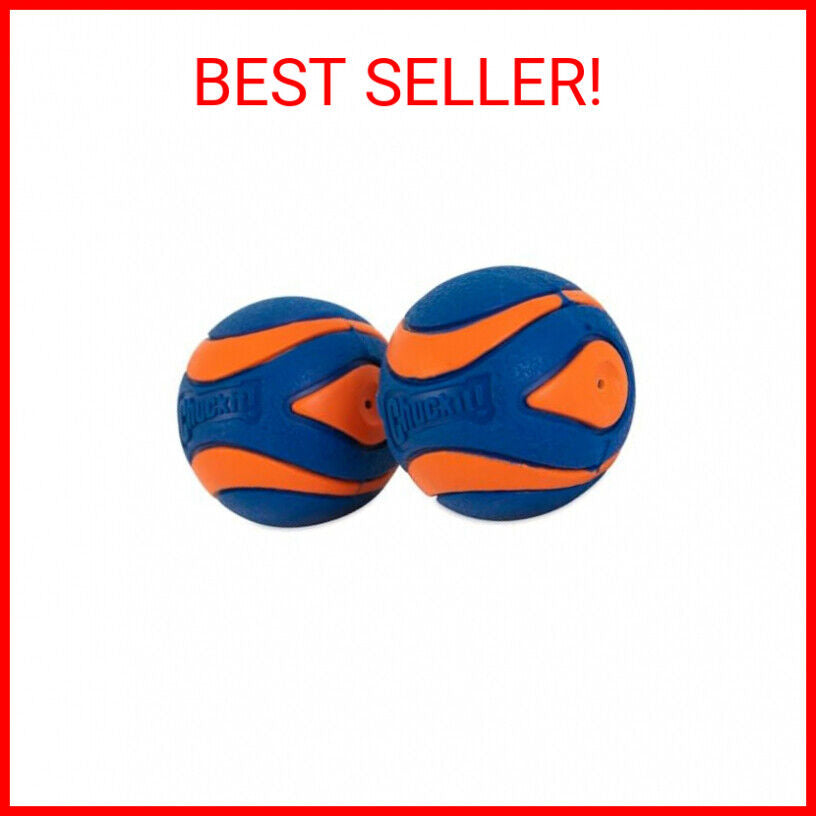 Chuckit! Ultra Squeaker Ball Dog Toy, Small (2 Inch) 2 Pack for Small Breeds