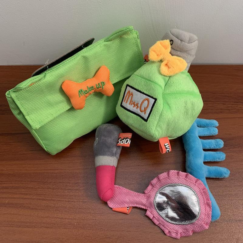 Interactive Plush Squeaky Dog Toy Set: Hide and Seek Fun