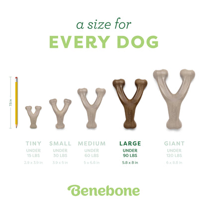 Benebone Wishbone Durable Dog Chew Toy for Aggressive Chewers