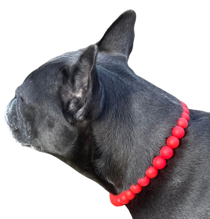 Dog Necklace (Medium (16-18"), Solid, Red)