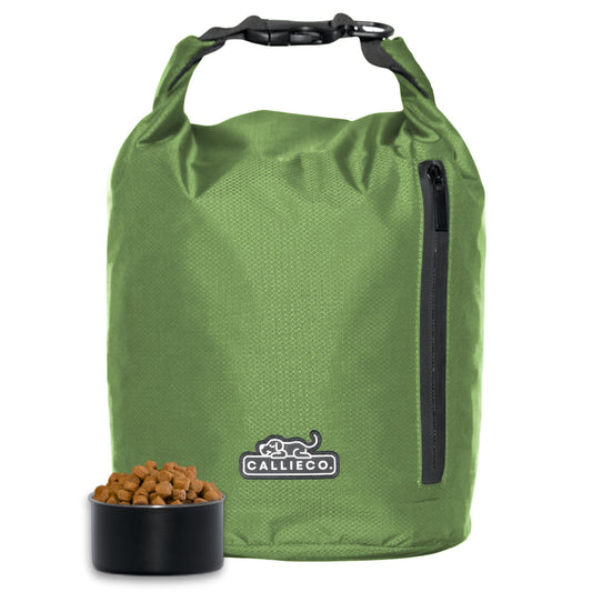 Dog Food Travel Bag w/ 1 Cup Scoop and Zipper Side Pocket