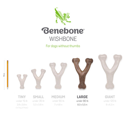 Benebone Wishbone Durable Dog Chew Toy for Aggressive Chewers