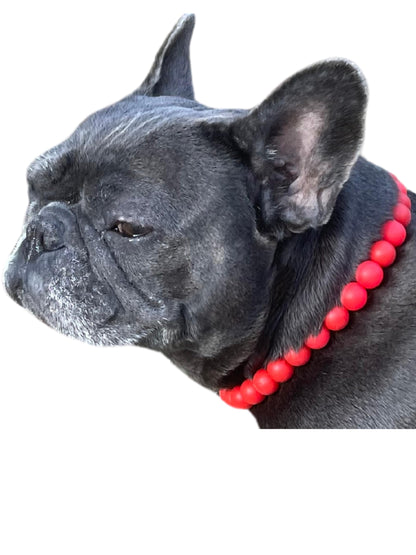 Dog Necklace (Medium (16-18"), Solid, Red)