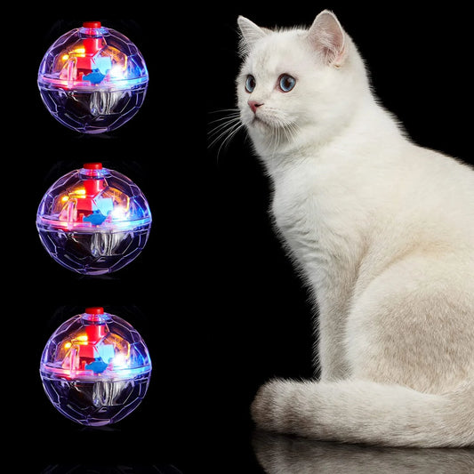 3 Pcs Light up Cat Balls