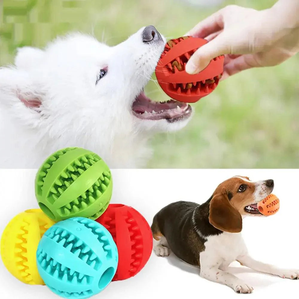 Durable Interactive Rubber Balls for Small & Large Dogs