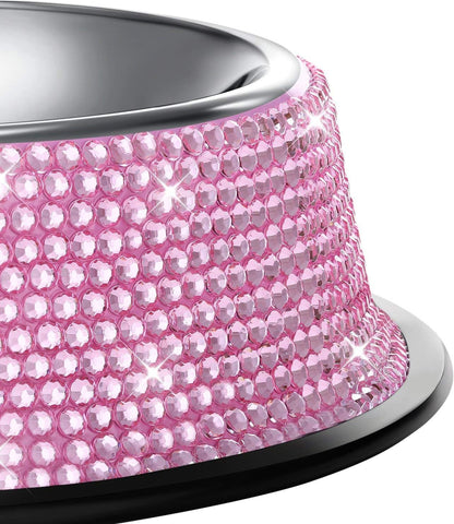 Bling Dog Bowls Pink-Set of 2