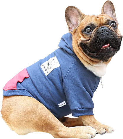 I Am a French Bulldog Clothes Hoodies for Dogs Puppy Frenchie Pug English Boston Terrier Bully Pitbull Sweatshirt Sweater Clothing Cold Weather Winter Coats - Navy/Medium