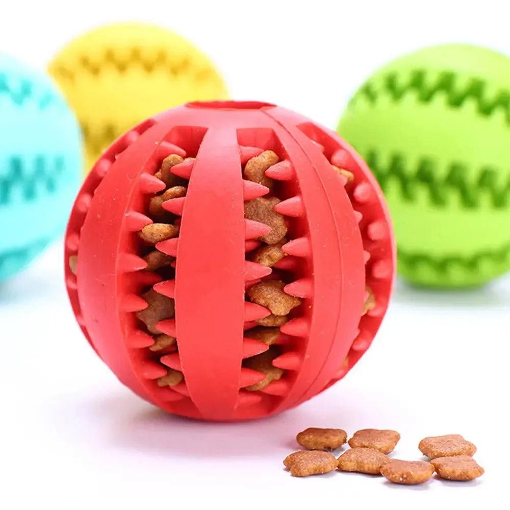 Durable Interactive Rubber Balls for Small & Large Dogs