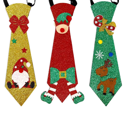 30/50Pcs Pet Christmas Sequin Bow Tie 