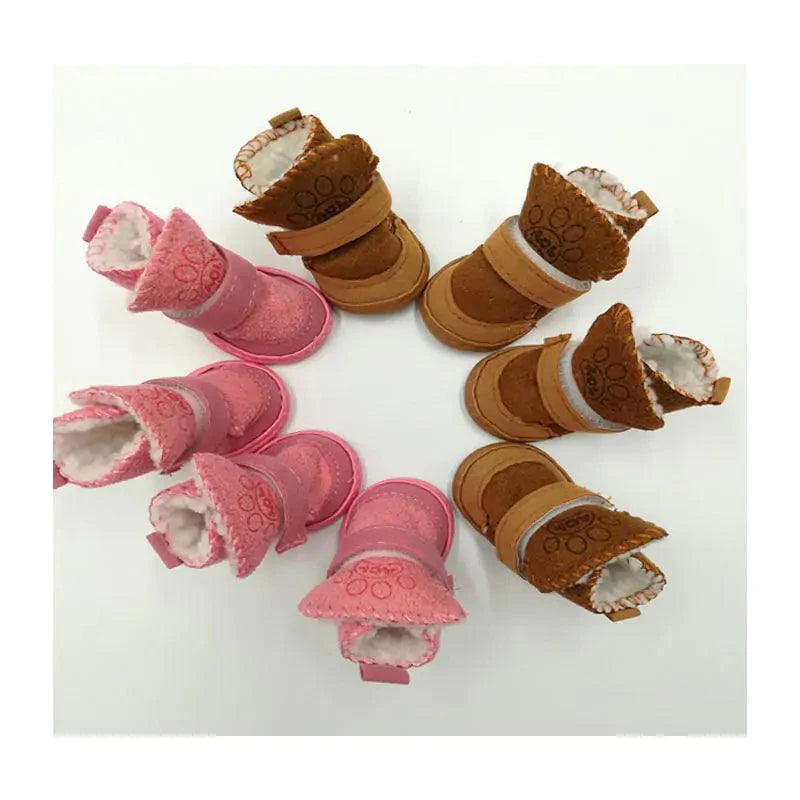 Premium Cashmere Cotton Pet Snow Boots