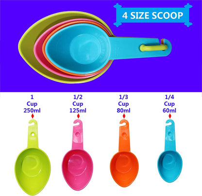 Dog Food Scoop Set of 4